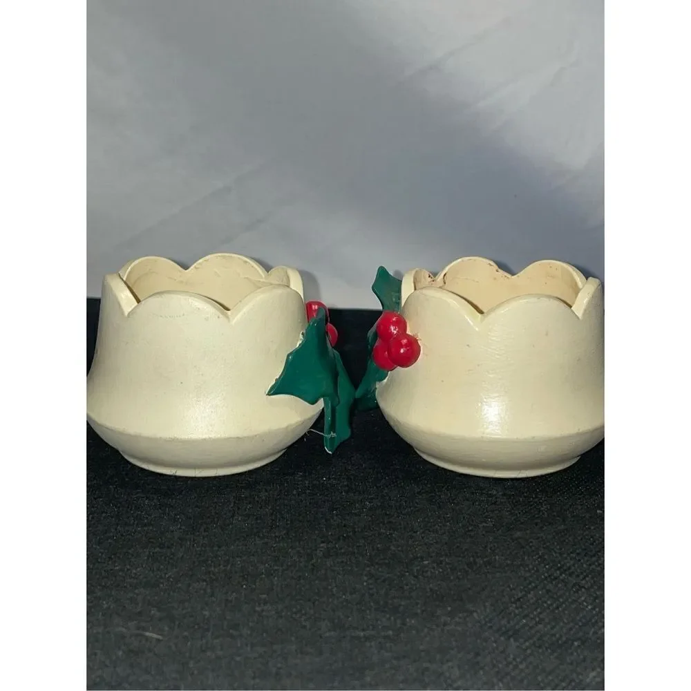 Two Holiday candle votives ￼